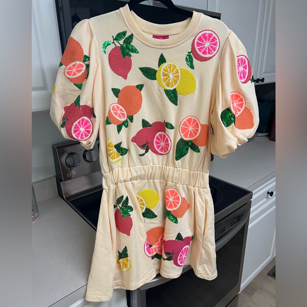 NWT Queen of Sparkles Citrus dress